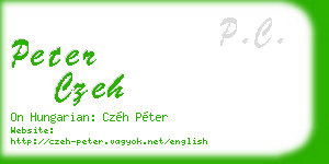 peter czeh business card